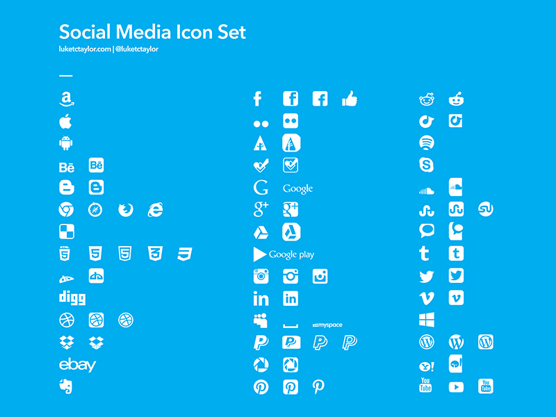 Social Media Vector Icons 800x600 Social Media Vector Icons