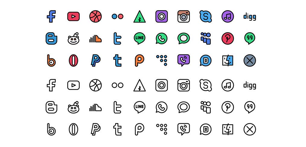 Free Social Media Icon Set 1014x487 Free Social Media Icon Set