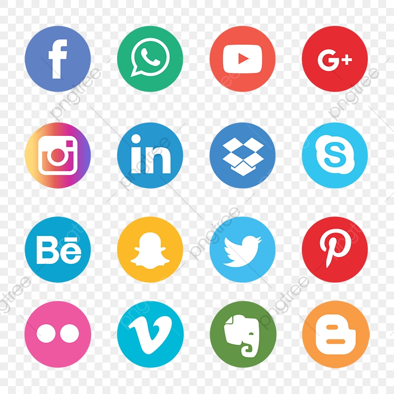 Social Media Icons Set Network Background, Black, Social Png 800x800 Social Media Icons Set Network Background, Black, Social Png