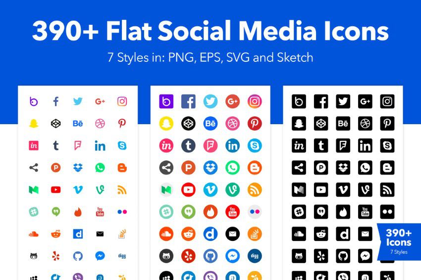 The Top Free Social Media Icon Sets 850x566 The Top Free Social Media Icon Sets