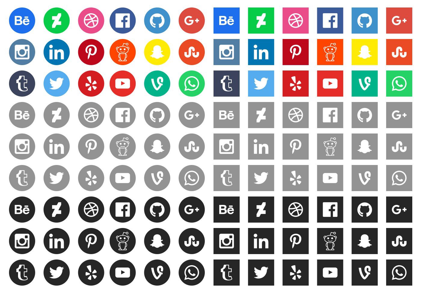 Sets Of Free Social Media Icons 1400x980 Sets Of Free Social Media Icons