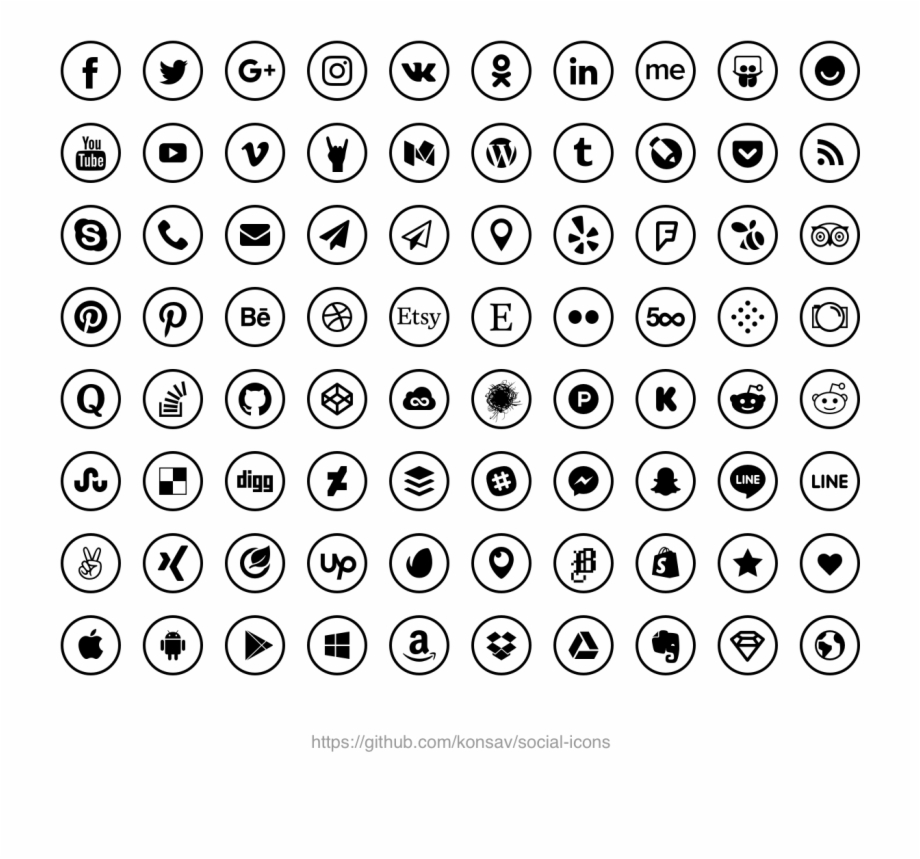 Social Media Icons 920x859 Social Media Icons