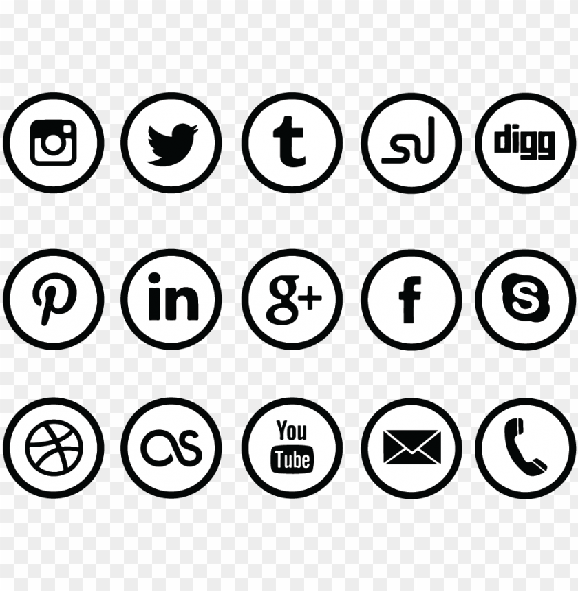 Download Circle Social Media Icon Set 840x859 Download Circle Social Media Icon Set