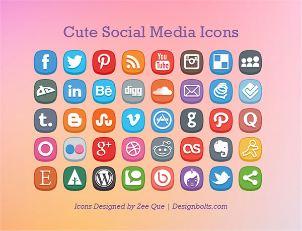 Free Cute Social Media Icons Pngs Vector 600x458 Free Cute Social Media Icons Pngs Vector