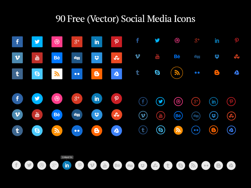 Free Social Media Icon Sets 800x600 Free Social Media Icon Sets