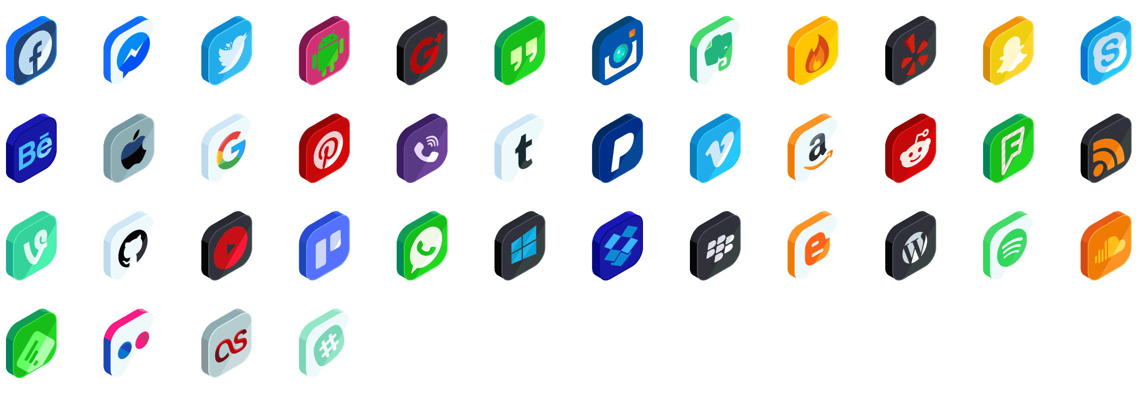 Isometric Icons Pack 2280x802 Isometric Icons Pack