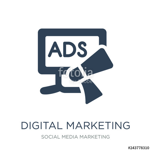 Digital Marketing Icon Vector On White Background, Digital 500x500 Digital Marketing Icon Vector On White Background, Digital