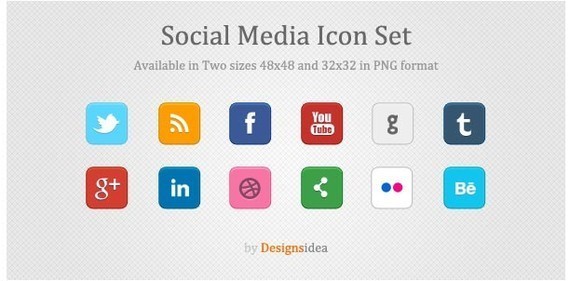 570x281 Free Social Media Icon Sets
