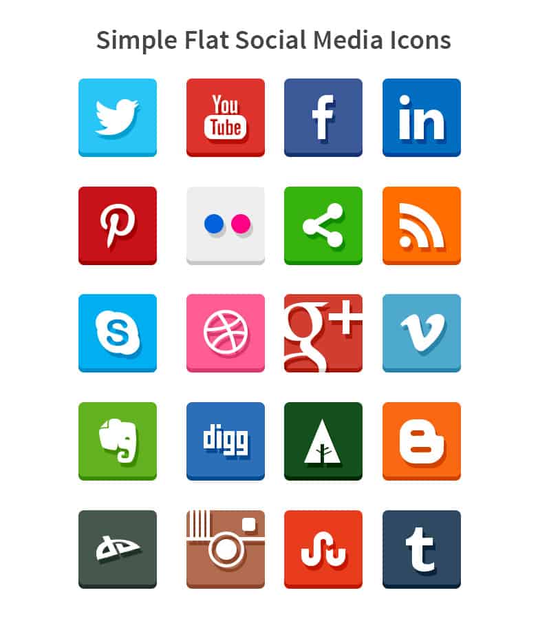 798x912 Free High Quality, Beautiful Social Media Icon Sets For Your