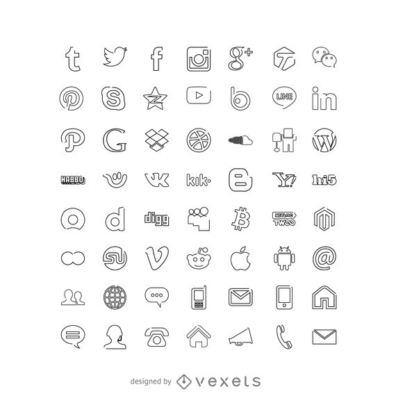 Social Media Icons Collection 570x570 Social Media Icons Collection