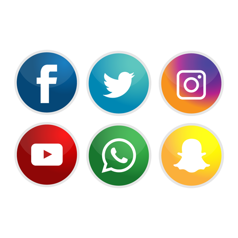 Social Media Icon Bar at Vectorified.com | Collection of Social Media ...