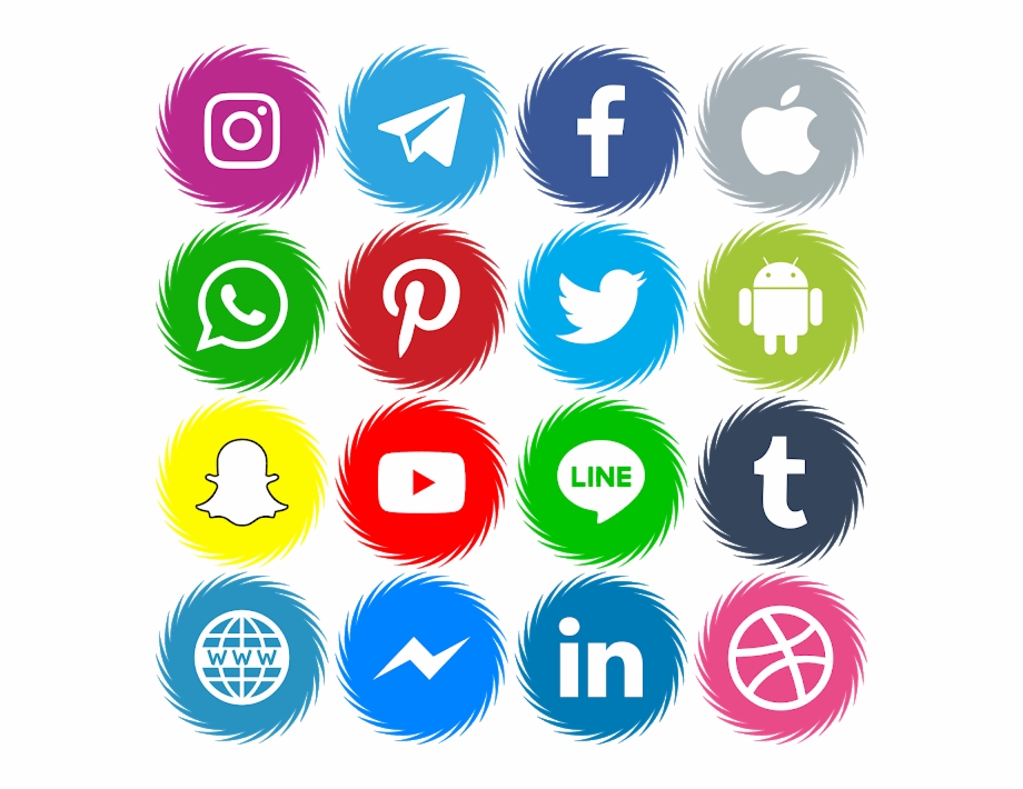 920x710 Download Font Icons Social Media Color Ttf Otf Button