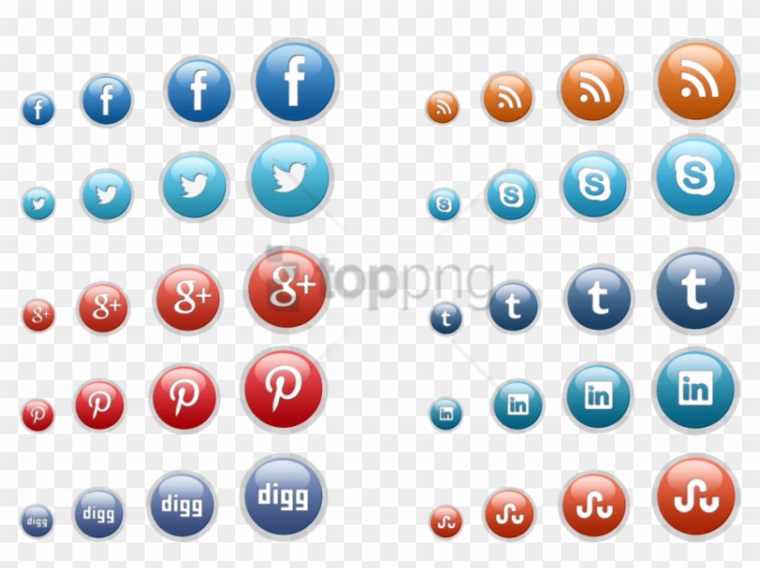 840x628 Free Png Social Media Icon Buttons