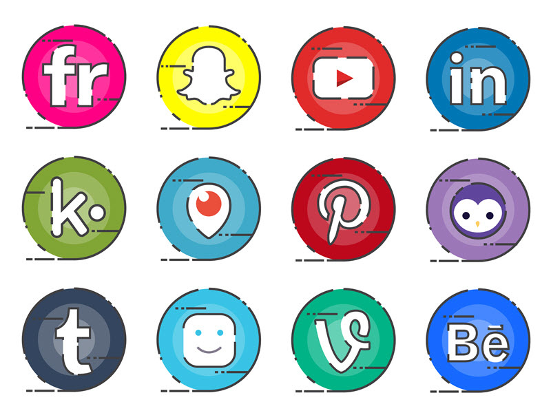 800x600 Social Media Icons