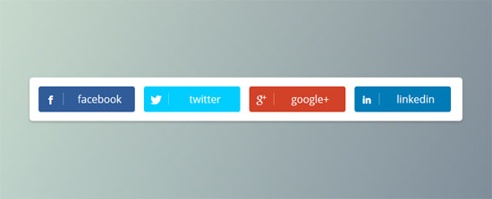 550x223 Beautiful Html Social Media Buttons