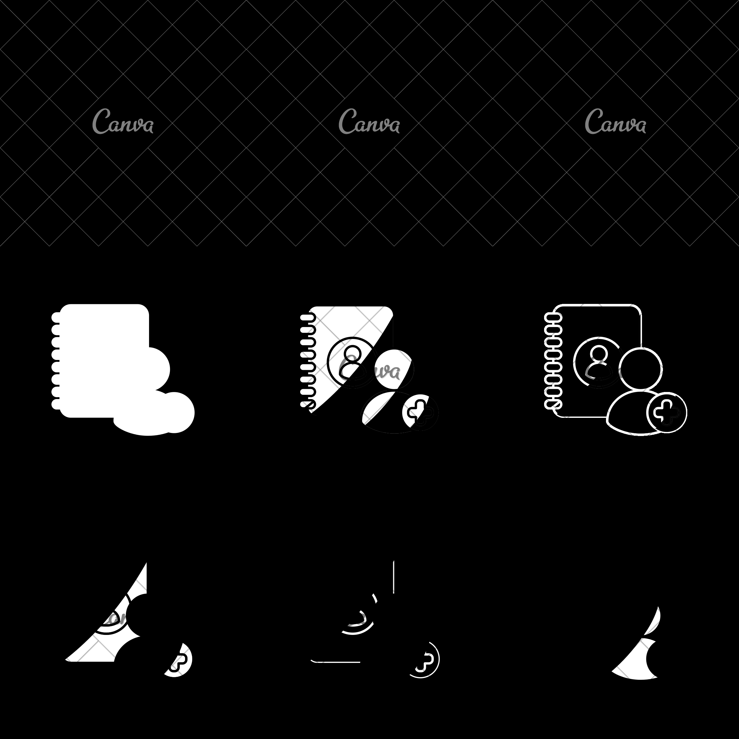 2400x2400 Directory Book With Social Media Icon