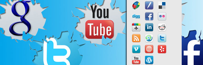772x250 Social Media Icons Widget Wordpress Plugin