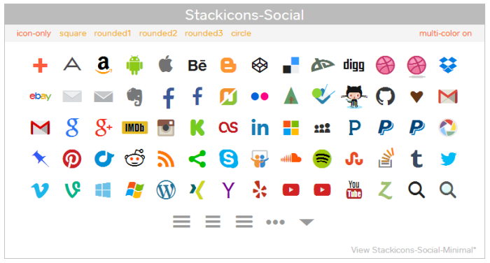 Social Media Icon Font