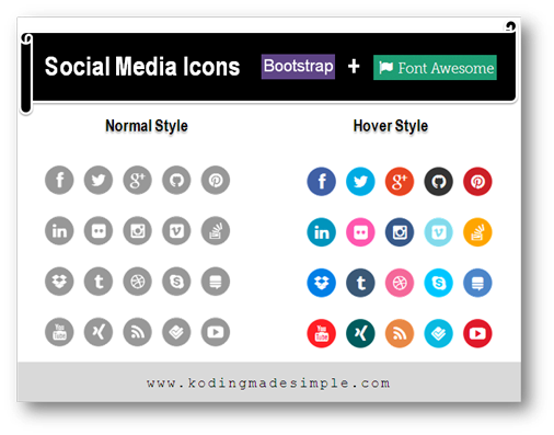 Create Stylish Bootstrap Social Media Icons How To Guide 506x397 Create Stylish Bootstrap Social Media Icons How To Guide