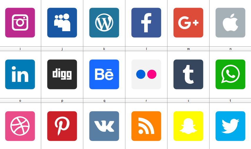 Download Font Social Media Color 853x507 Download Font Social Media Color