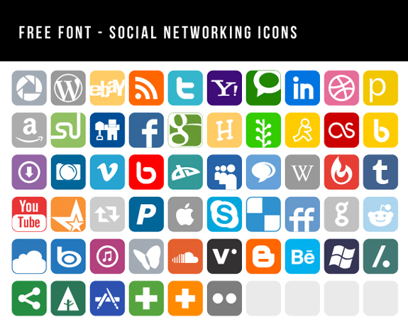 Social Media Icon Font Images 575x457 Social Media Icon Font Images