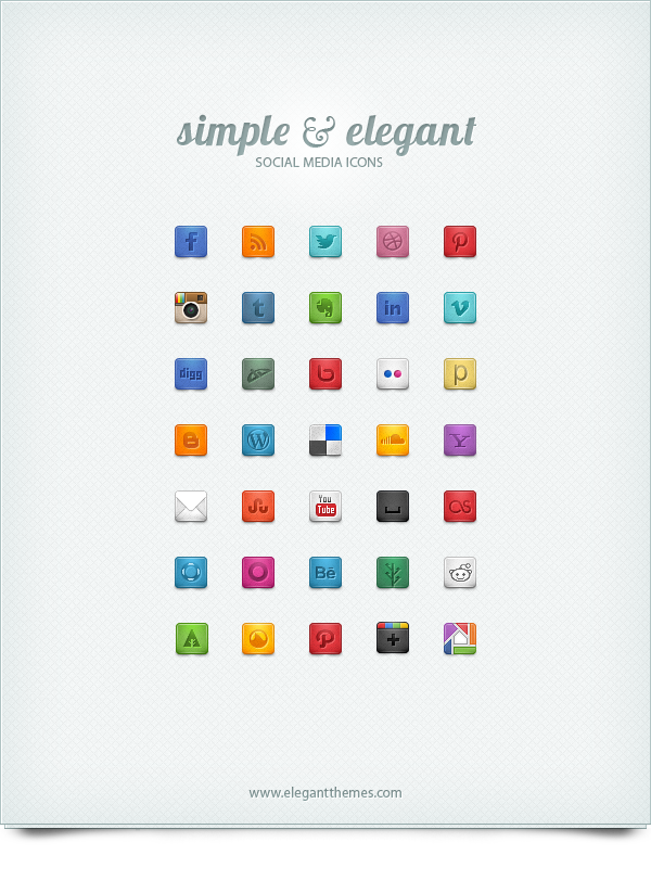 600x823 Beautiful Free Social Media Icons Elegant Themes Blog