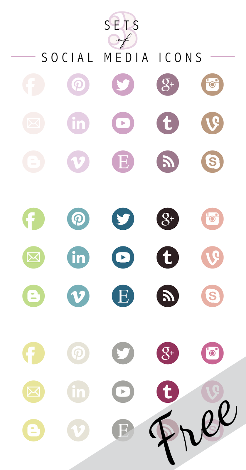838x1600 Social Media Icons Set Printables Graphics Social Media