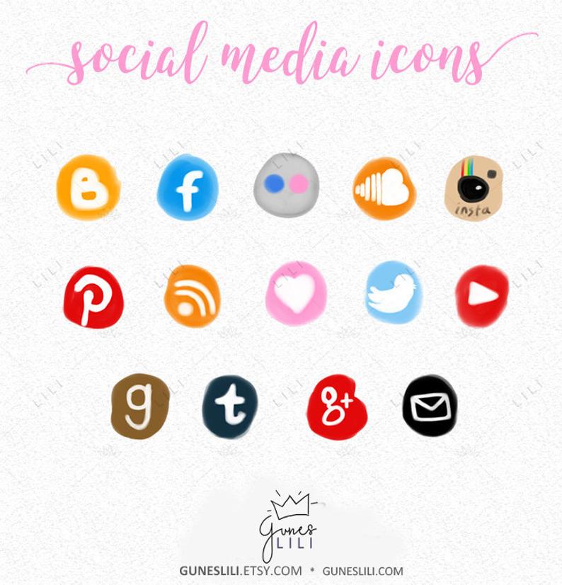 794x826 Social Media Icons Cute Website Icons Social Media Etsy