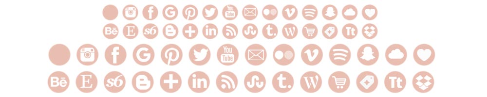 1000x200 Social Media And Web Icons Powder Pink