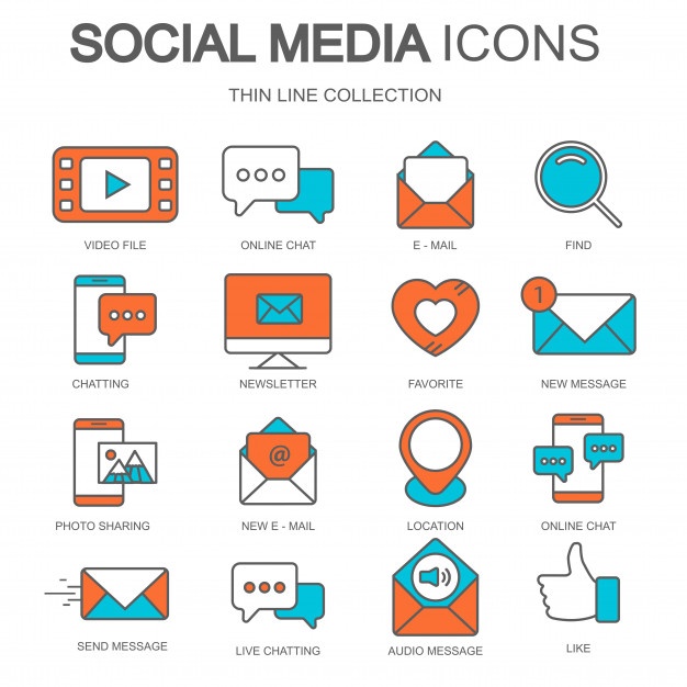 626x626 Social Media Icons For Websites And Mobile Applications Vector