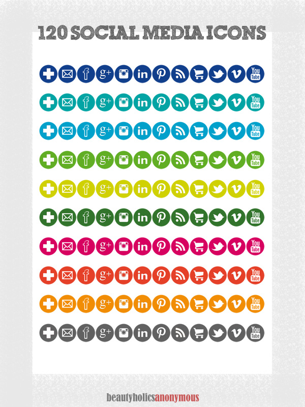 600x800 Bloggie Wednesdays Free Social Media Icons For You