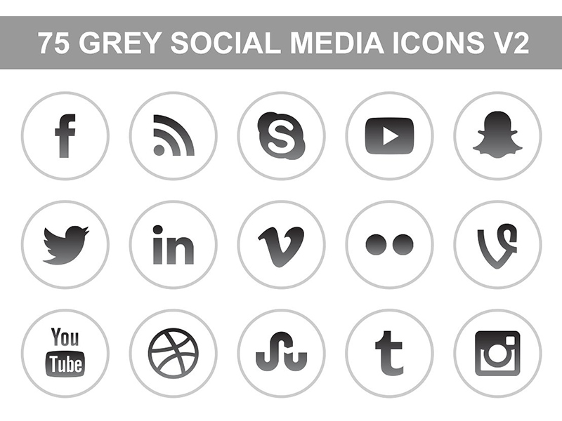 800x600 Clean Gray Social Media Icons Free Icon Packs Ui Download