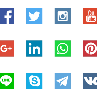 400x400 Social Media Icons Vector Free Download