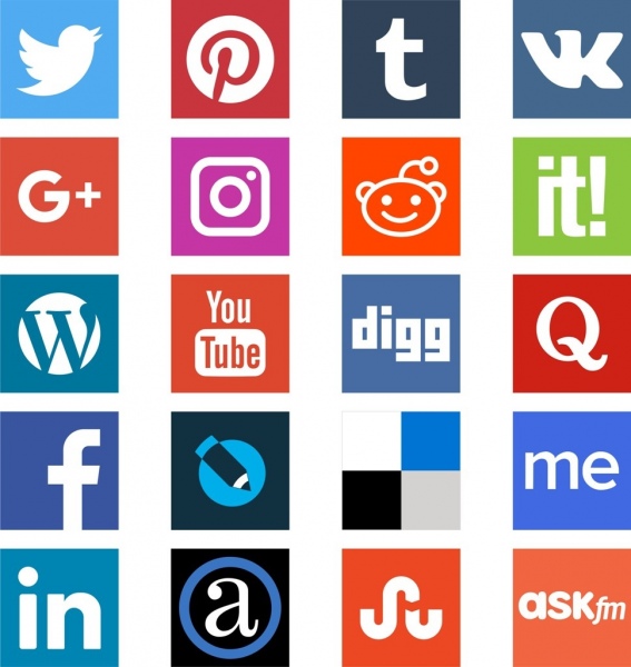 567x600 Social Media Vector Square Icons Free Vector In Coreldraw Cdr