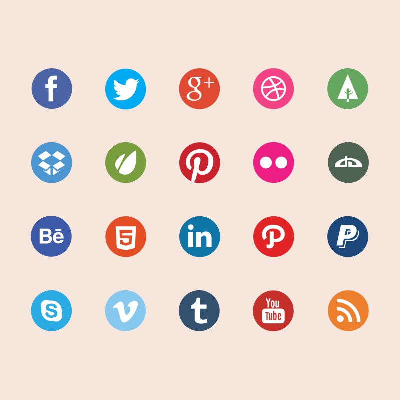 800x800 Top Social Media Icons Design Free Download