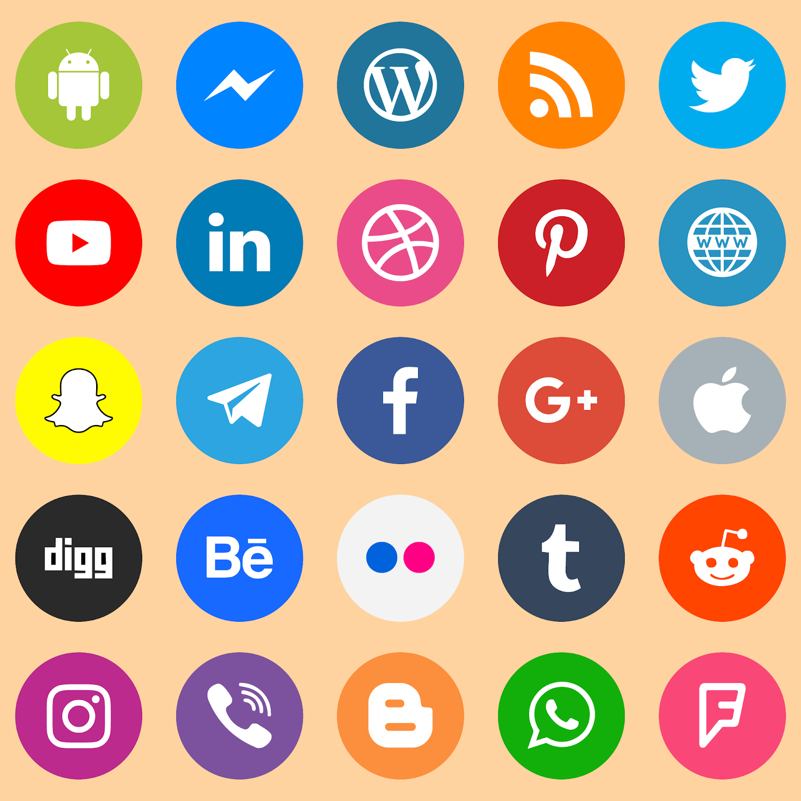 social media icons free download