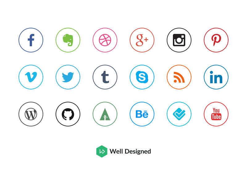 800x600 Free Social Media Icons Sets Inspirationfeed
