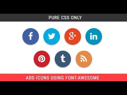 480x360 How To Add Social Media Icons Using Font Awesome With Hover Effect