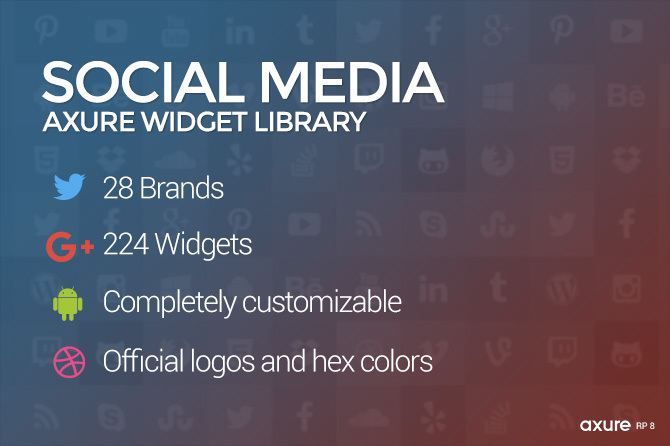 670x446 Axure Social Media Widget Library
