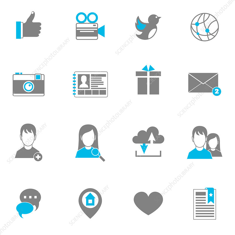 800x800 Social Media Icons, Illustration