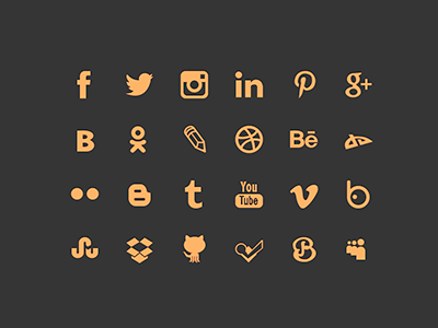 400x300 Social Networking Icons Font Brush Texture Social Media