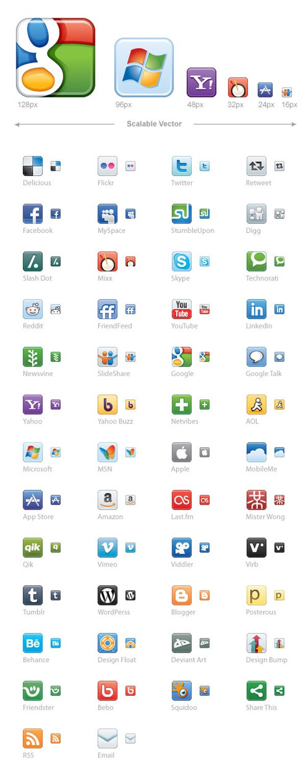 600x1516 Free High Quality Social Media Icon Sets