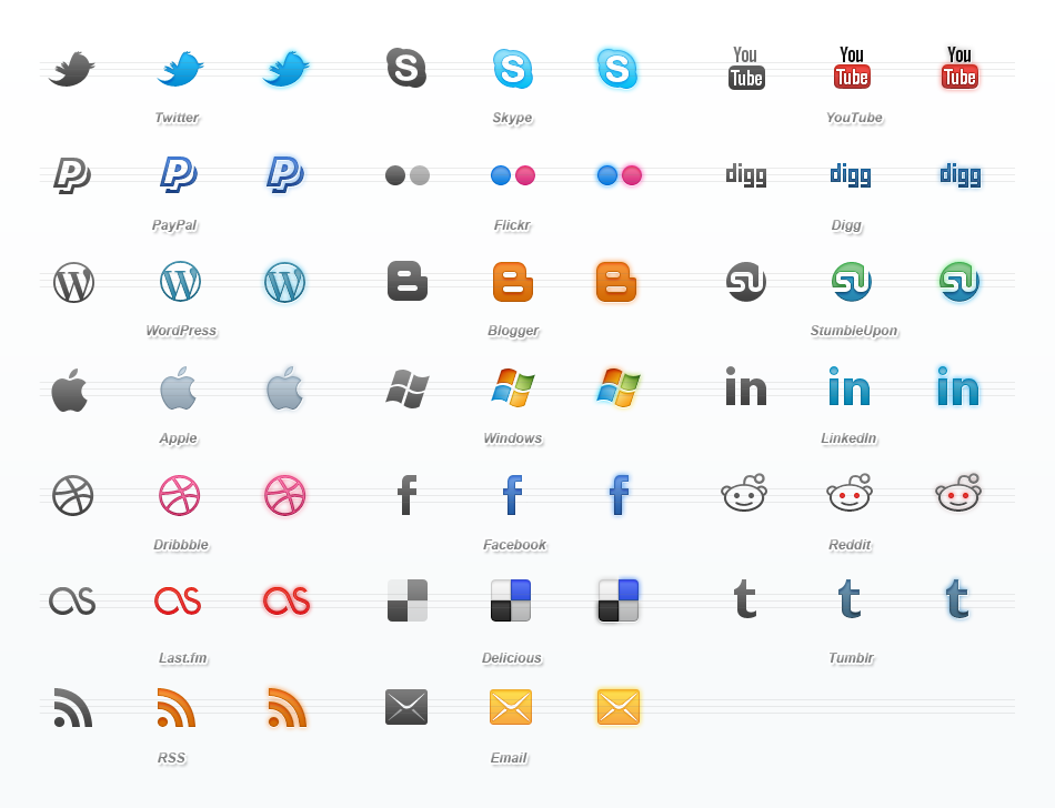 950x728 Social Media Icon Set Web Icon Set