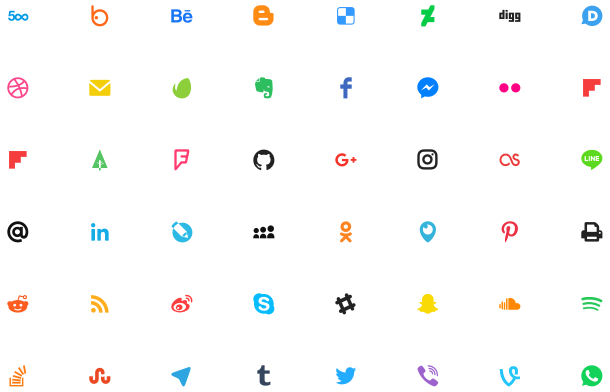610x392 Social Media Icons Widget Features Custom Settings