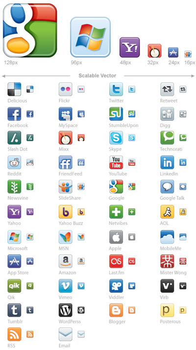 400x714 Social Media Icons Names Images