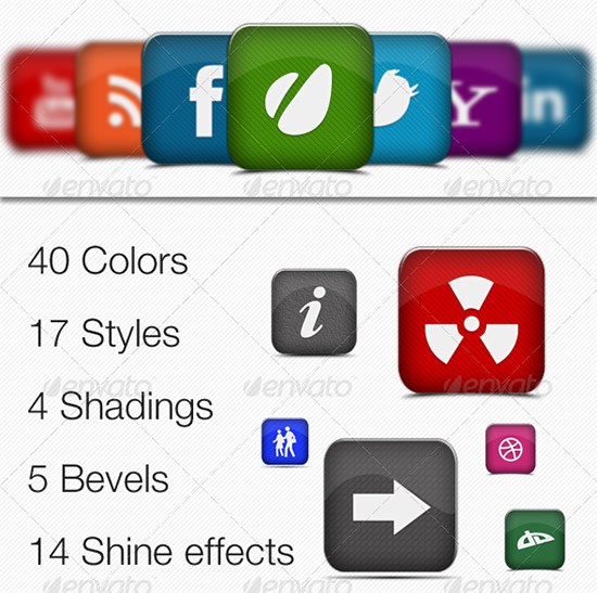 Icon Set Of Social Media And Applications 550x547 Icon Set Of Social Media And Applications