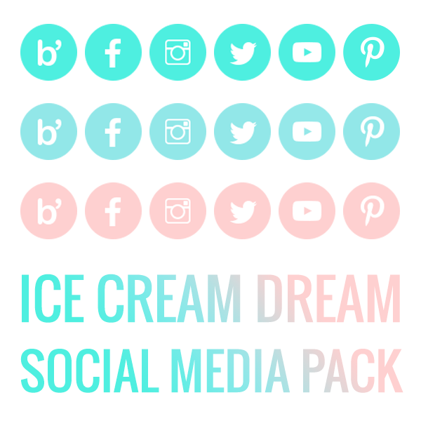 600x600 Ice Cream Social Media Icons Pack