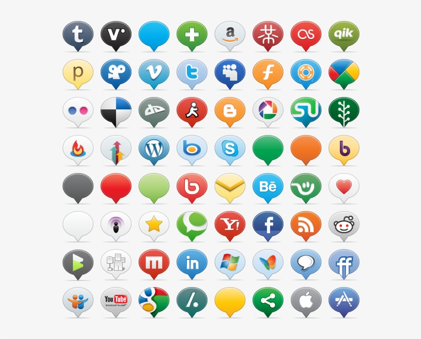 820x660 Social Media Balloons Icon Pack