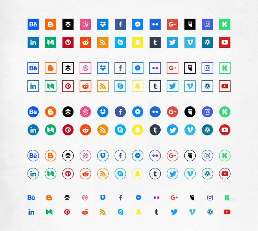 Social Media Icon Pack at Vectorified.com | Collection of Social Media ...