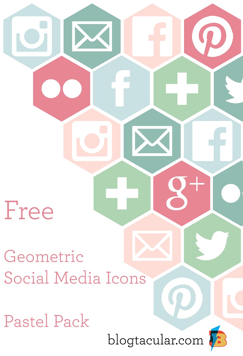 Geometric Social Media Buttons 800x1171 Geometric Social Media Buttons